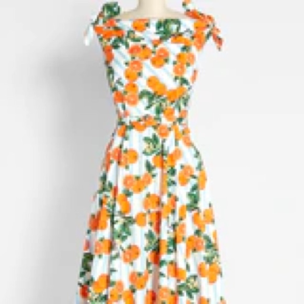 Orange blossom bliss swing dress